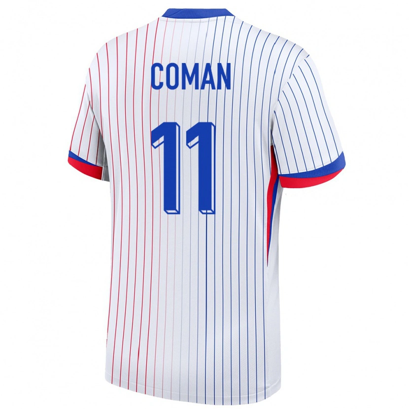 Danxen Women France Kingsley Coman #11 White Away Jersey 24-26 T-Shirt