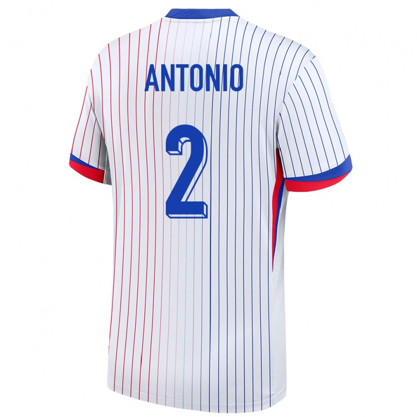 Danxen Women France Kyllian Antonio #2 White Away Jersey 24-26 T-Shirt