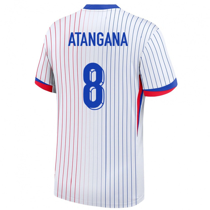 Danxen Women France Valentin Atangana #8 White Away Jersey 24-26 T-Shirt