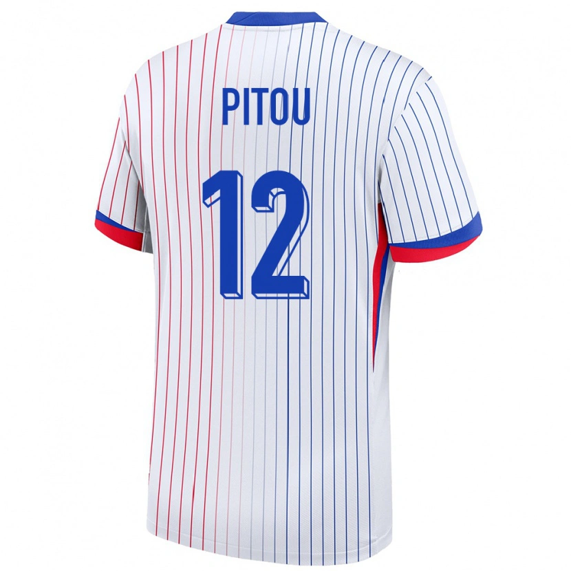 Danxen Women France Ryan Pitou #12 White Away Jersey 24-26 T-Shirt