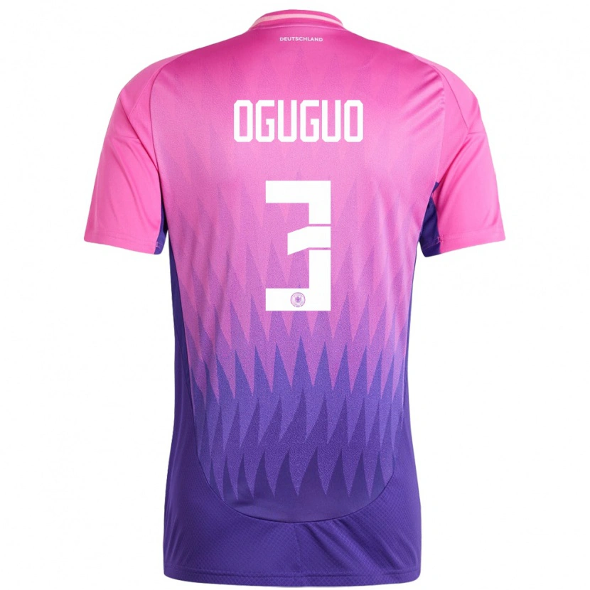 Danxen Women Germany Elijah Oguguo #3 Pink Purple Away Jersey 24-26 T-Shirt