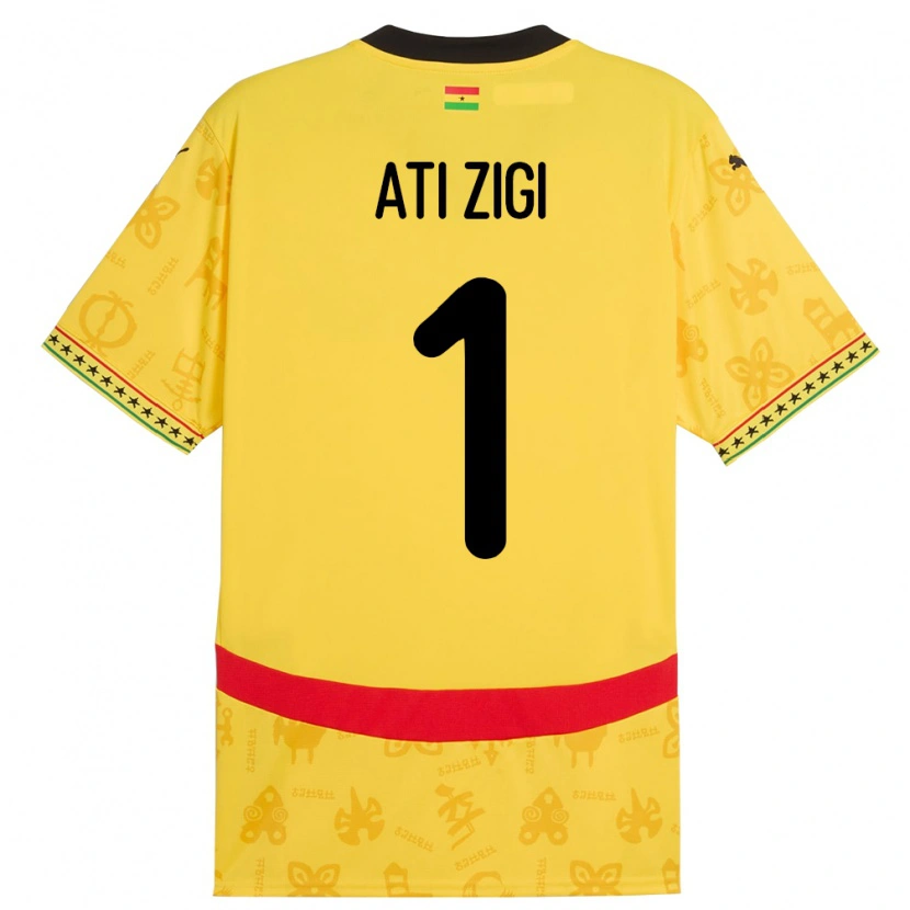 Danxen Women Ghana Lawrence Ati Zigi #1 Yellow Away Jersey 24-26 T-Shirt