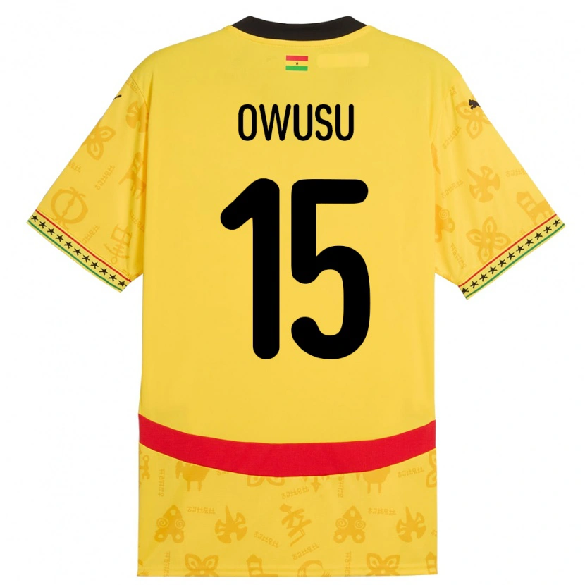 Danxen Women Ghana Elisha Owusu #15 Yellow Away Jersey 24-26 T-Shirt