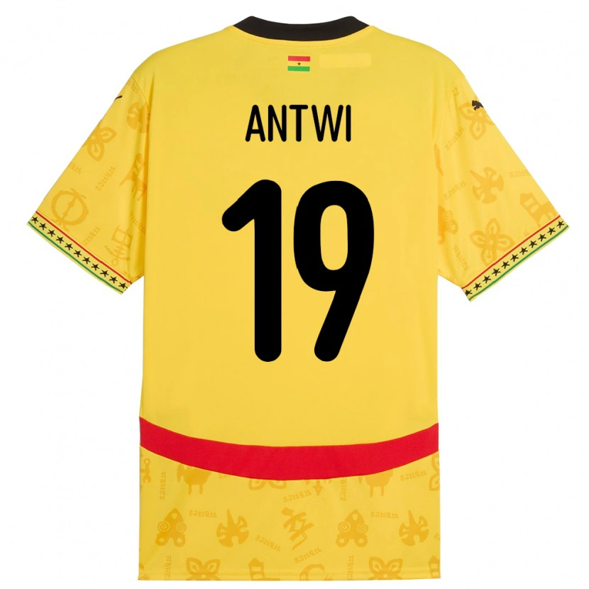 Danxen Women Ghana Emmanuel Antwi #19 Yellow Away Jersey 24-26 T-Shirt
