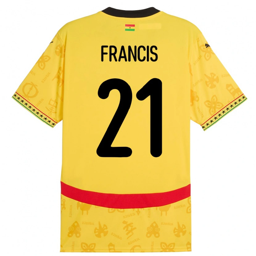 Danxen Women Ghana Abu Francis #21 Yellow Away Jersey 24-26 T-Shirt