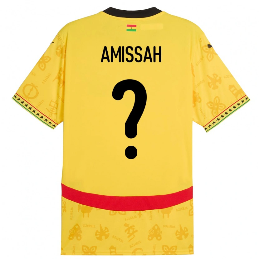 Danxen Women Ghana Jordan Amissah #0 Yellow Away Jersey 24-26 T-Shirt