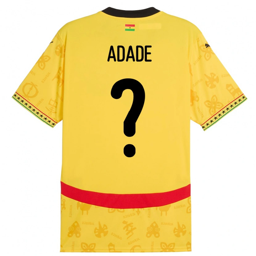 Danxen Women Ghana Ebenezer Adade #0 Yellow Away Jersey 24-26 T-Shirt