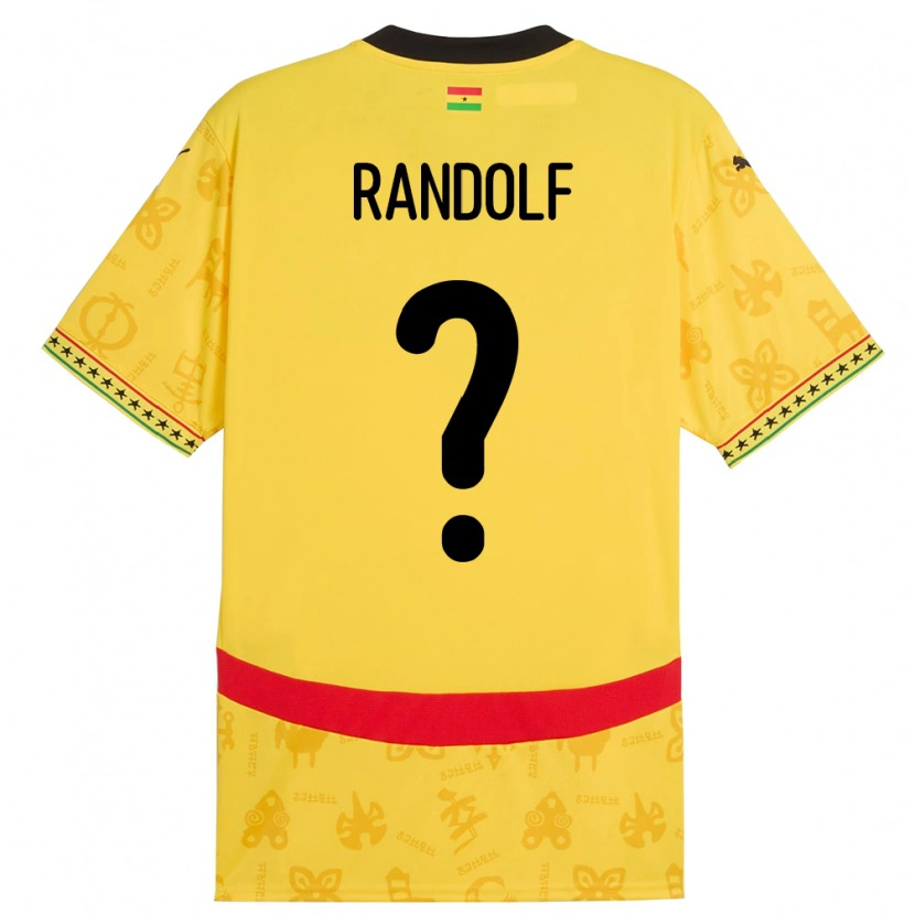 Danxen Women Ghana Augustine Randolf #0 Yellow Away Jersey 24-26 T-Shirt