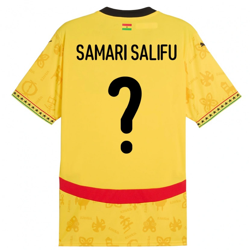 Danxen Women Ghana Abass Samari Salifu #0 Yellow Away Jersey 24-26 T-Shirt