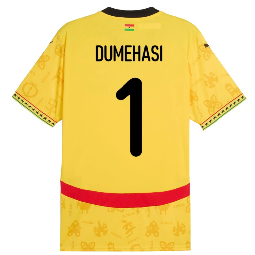 Danxen Women Ghana Fafali Dumehasi #1 Yellow Away Jersey 24-26 T-Shirt