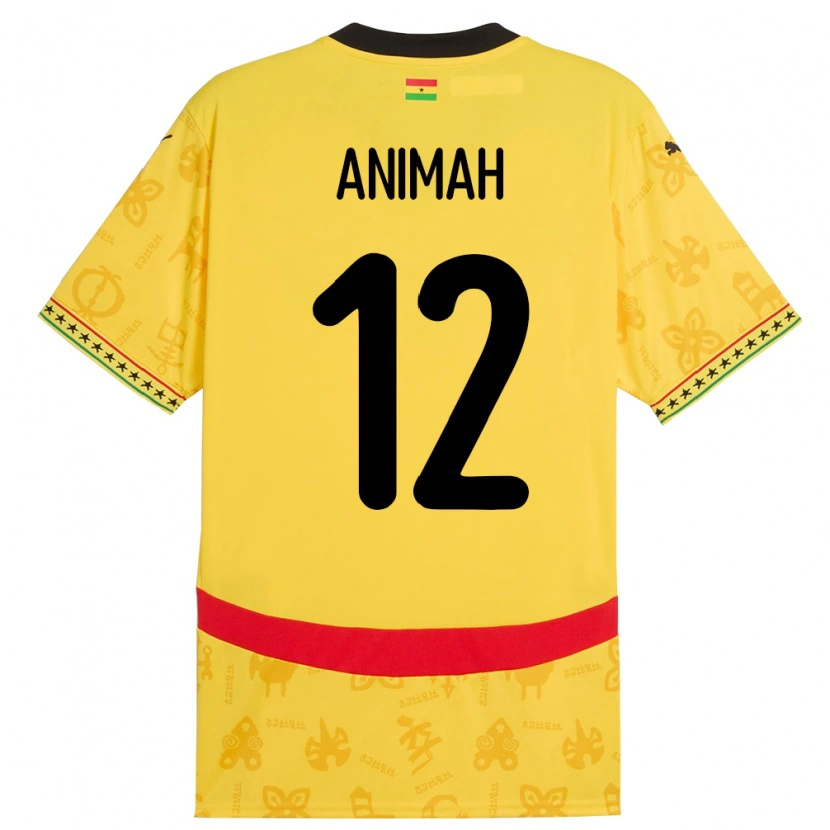 Danxen Women Ghana Grace Animah #12 Yellow Away Jersey 24-26 T-Shirt