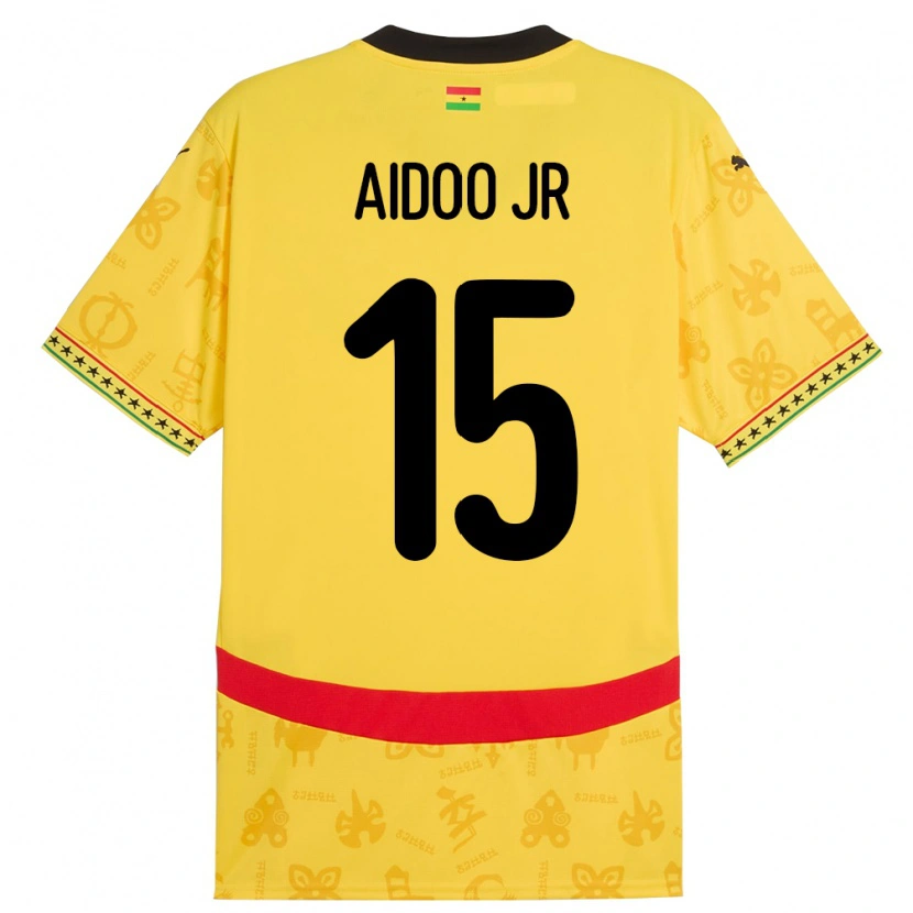 Danxen Women Ghana Joseph Aidoo #15 Yellow Away Jersey 24-26 T-Shirt