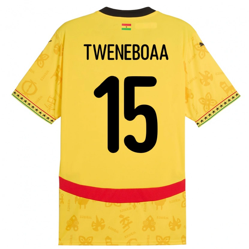 Danxen Women Ghana Justice Tweneboaa #15 Yellow Away Jersey 24-26 T-Shirt