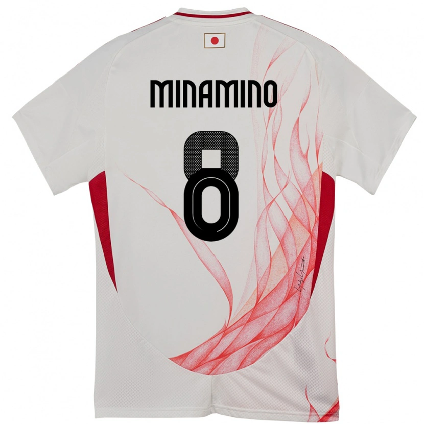 Danxen Women Japan Takumi Minamino #8 White Away Jersey 24-26 T-Shirt