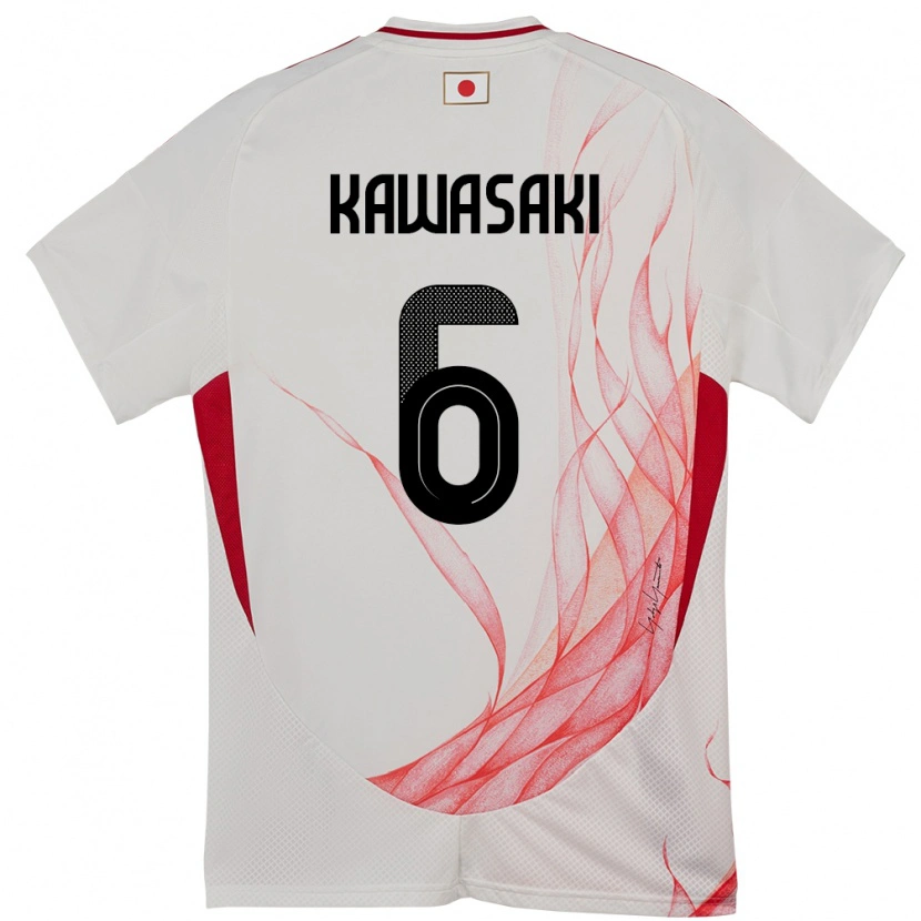 Danxen Women Japan Sota Kawasaki #6 White Away Jersey 24-26 T-Shirt
