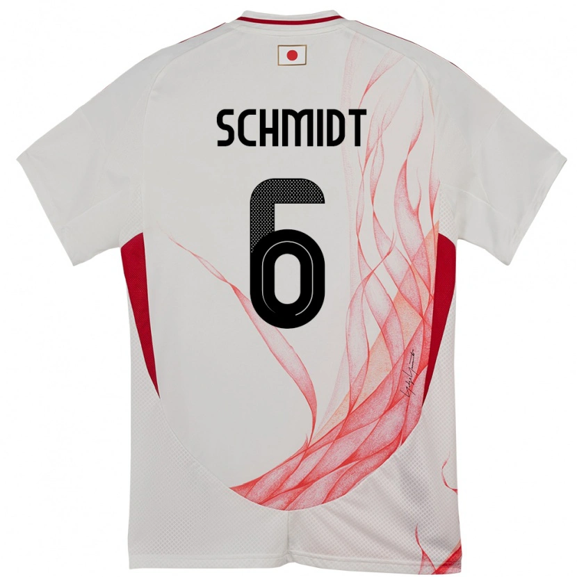 Danxen Women Japan Nick Schmidt #6 White Away Jersey 24-26 T-Shirt