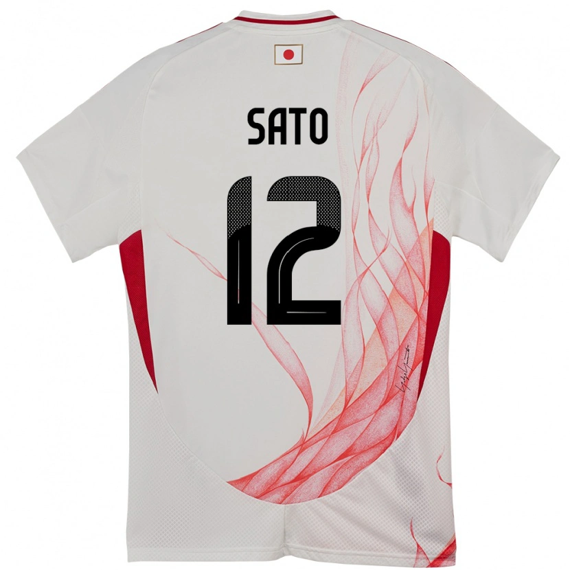 Danxen Women Japan Rikuto Sato #12 White Away Jersey 24-26 T-Shirt