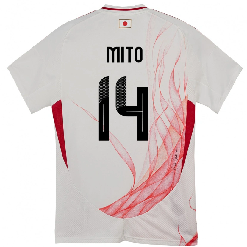 Danxen Women Japan Shunsuke Mito #14 White Away Jersey 24-26 T-Shirt