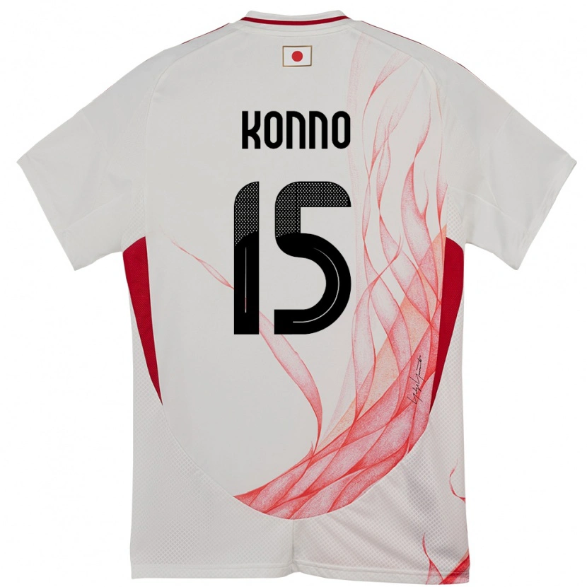 Danxen Women Japan Ibuki Konno #15 White Away Jersey 24-26 T-Shirt