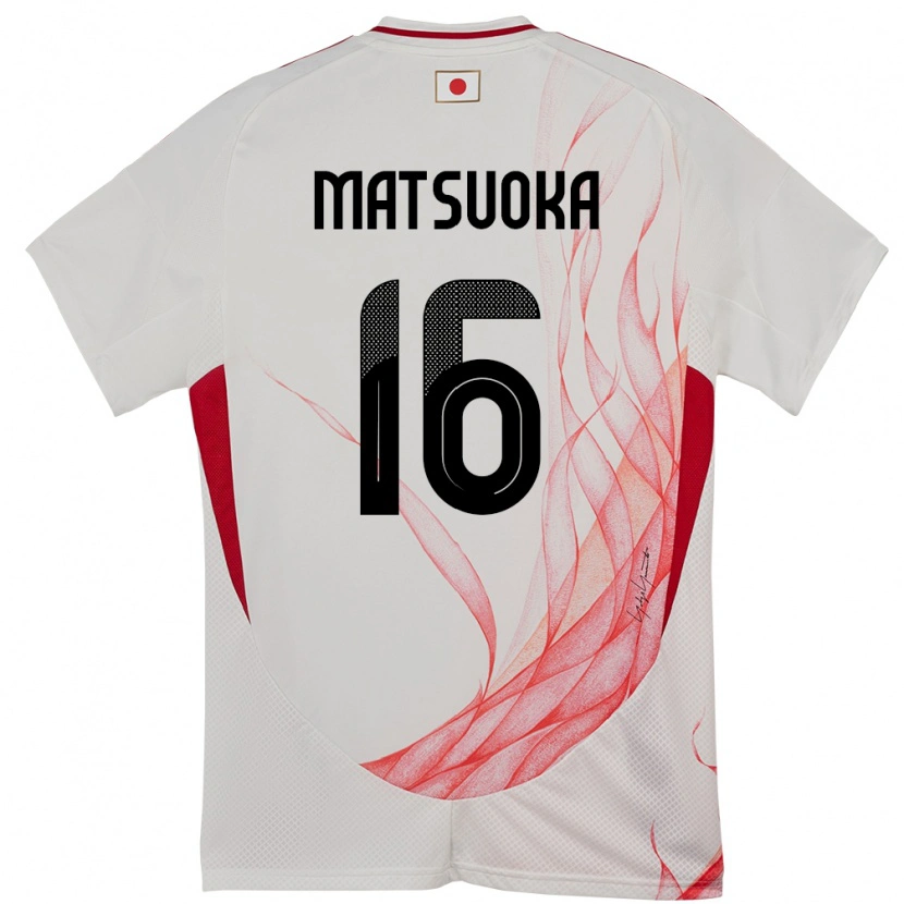 Danxen Women Japan Daiki Matsuoka #16 White Away Jersey 24-26 T-Shirt