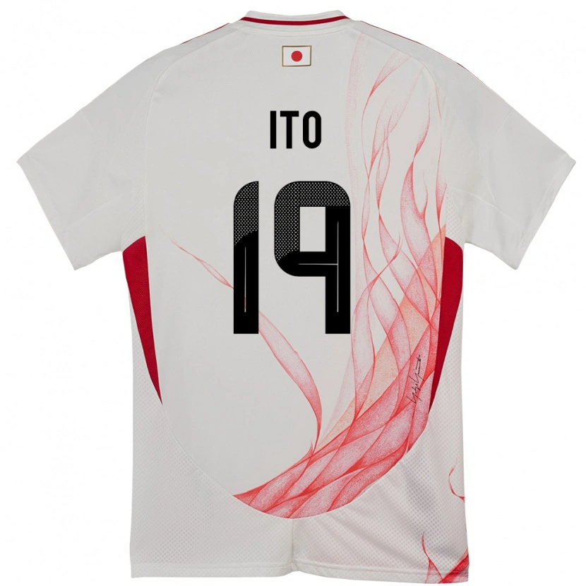 Danxen Women Japan Yu Ito #19 White Away Jersey 24-26 T-Shirt
