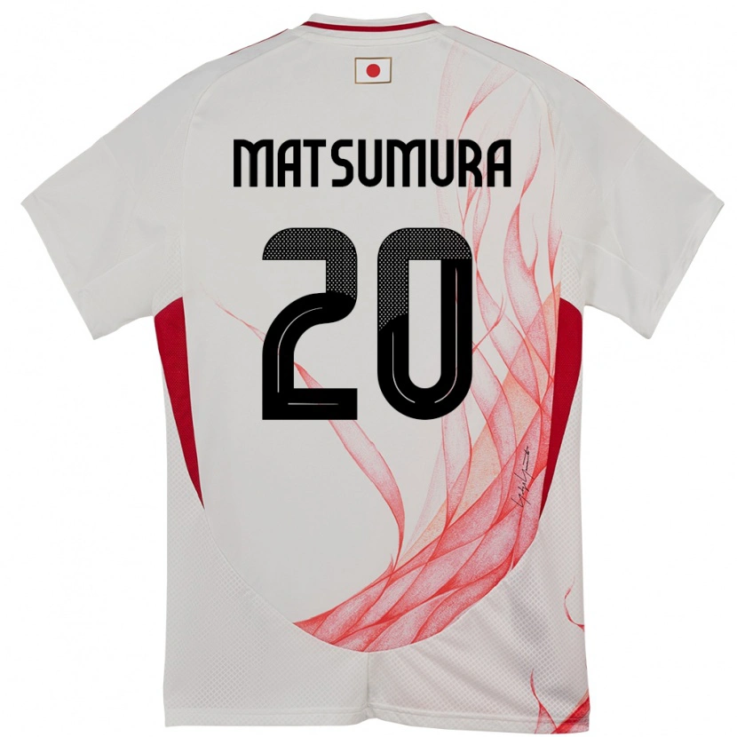 Danxen Women Japan Yuta Matsumura #20 White Away Jersey 24-26 T-Shirt