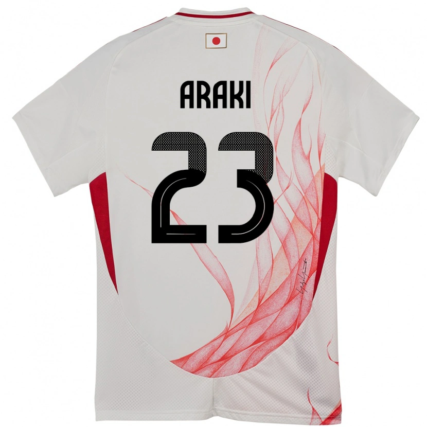Danxen Women Japan Rui Araki #23 White Away Jersey 24-26 T-Shirt