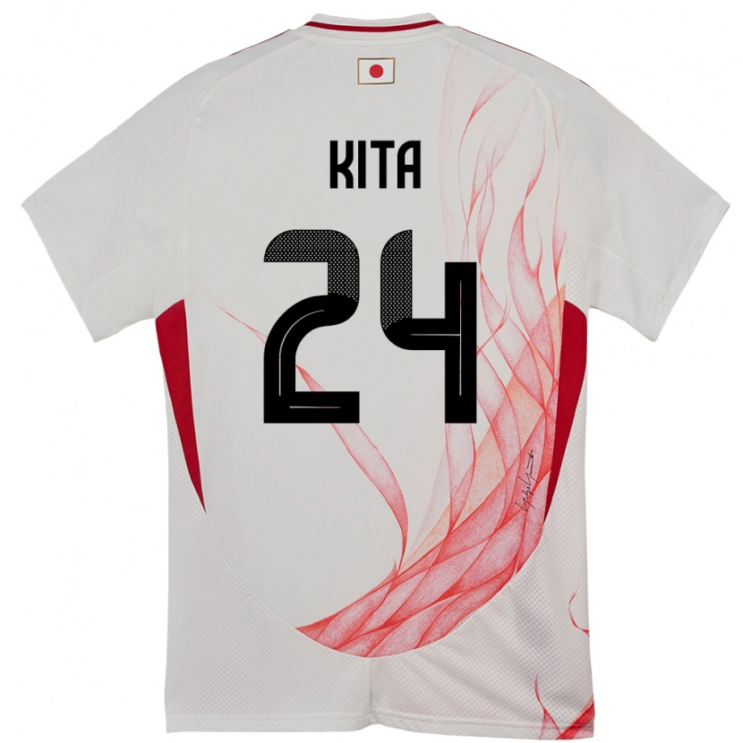 Danxen Women Japan Kazunari Kita #24 White Away Jersey 24-26 T-Shirt