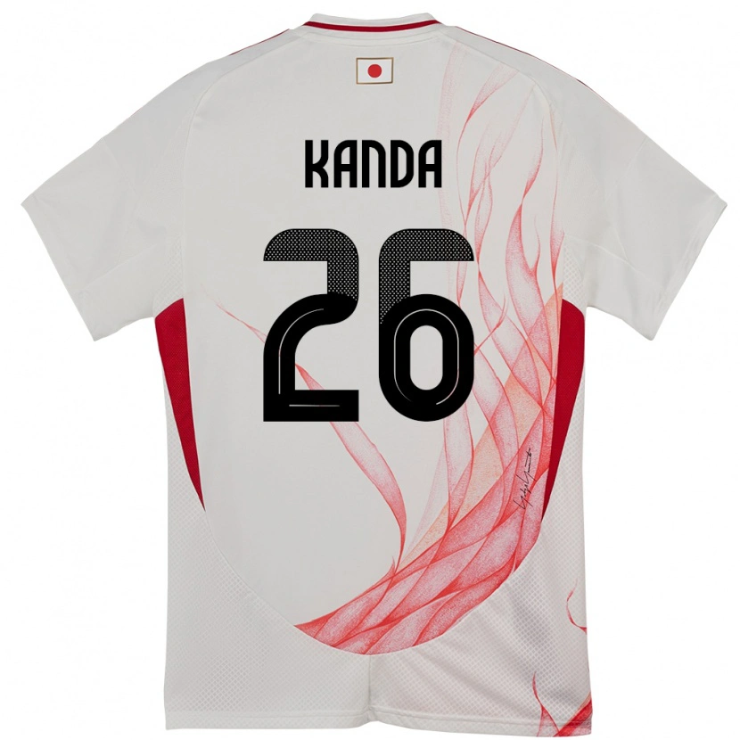 Danxen Women Japan Hiroto Kanda #26 White Away Jersey 24-26 T-Shirt