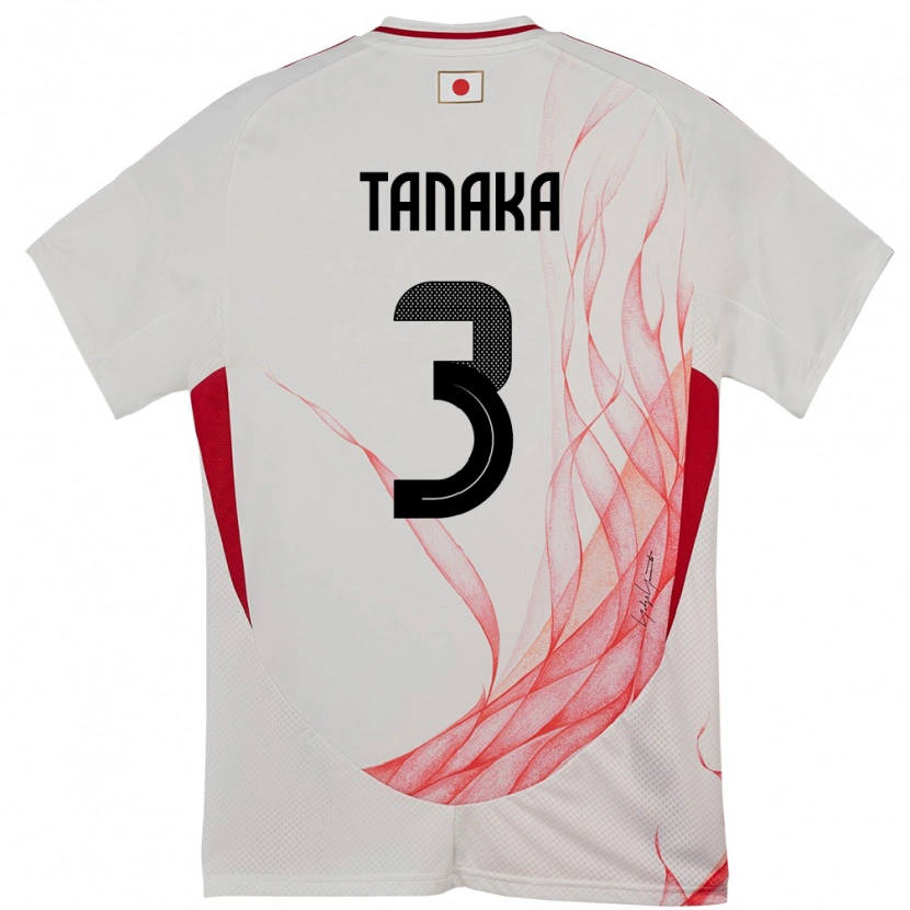 Danxen Women Japan Hayato Tanaka #3 White Away Jersey 24-26 T-Shirt