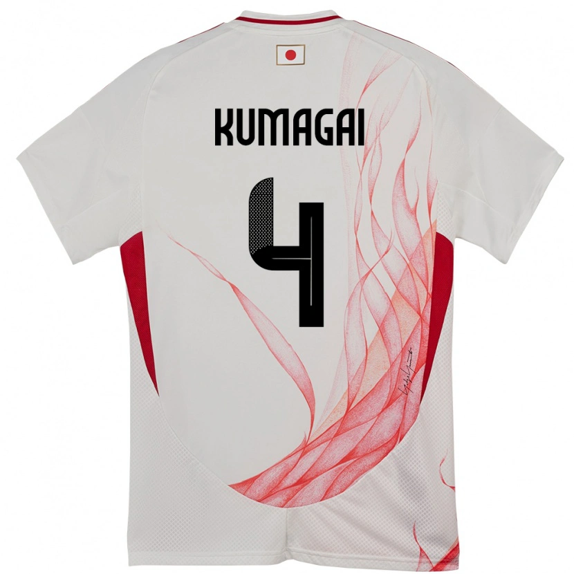 Danxen Women Japan Saki Kumagai #4 White Away Jersey 24-26 T-Shirt