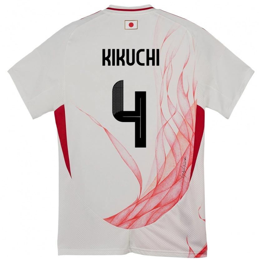 Danxen Women Japan Shuta Kikuchi #4 White Away Jersey 24-26 T-Shirt