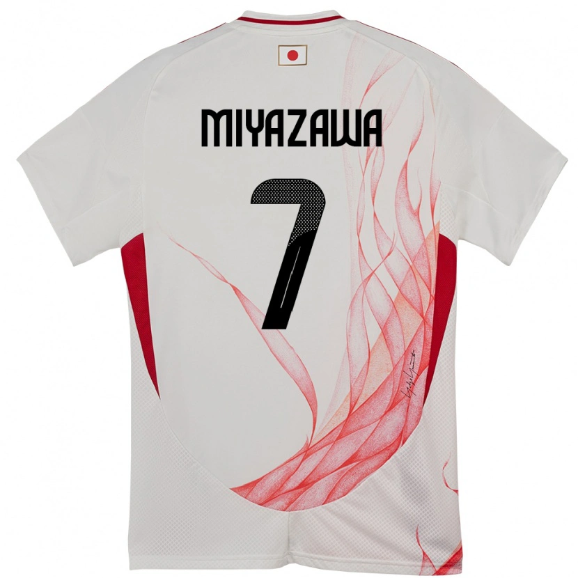 Danxen Women Japan Hinata Miyazawa #7 White Away Jersey 24-26 T-Shirt