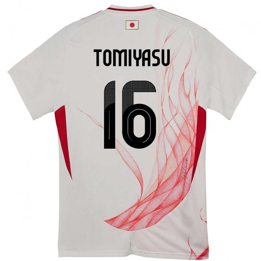 Danxen Women Japan Takehiro Tomiyasu #16 White Away Jersey 24-26 T-Shirt