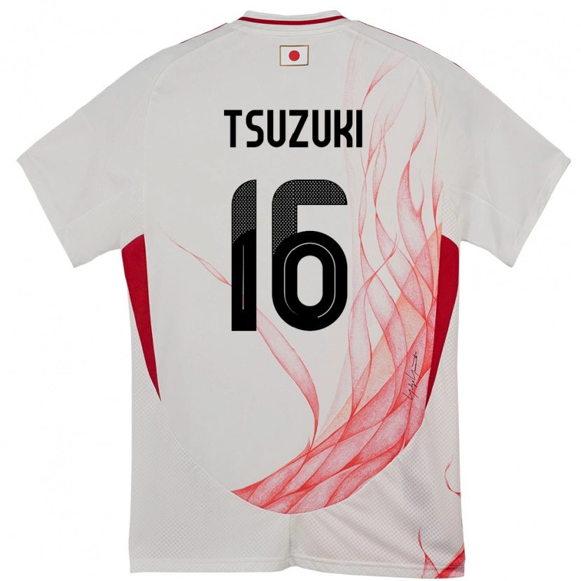 Danxen Women Japan Shunta Tsuzuki #16 White Away Jersey 24-26 T-Shirt