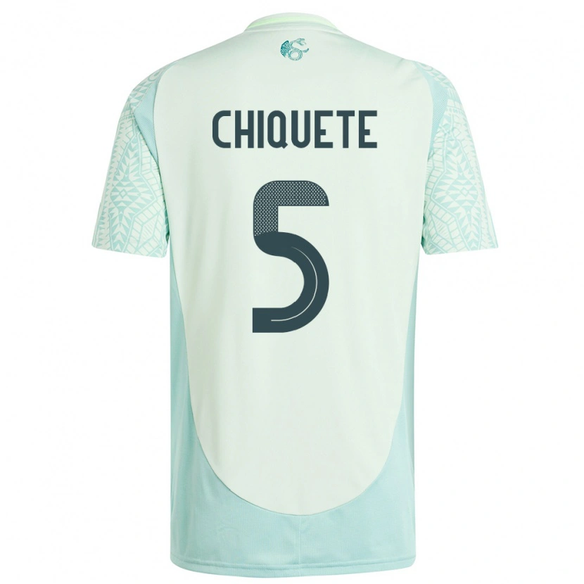 Danxen Women Mexico Jesús Orozco Chiquete #5 Linen Green Away Jersey 24-26 T-Shirt