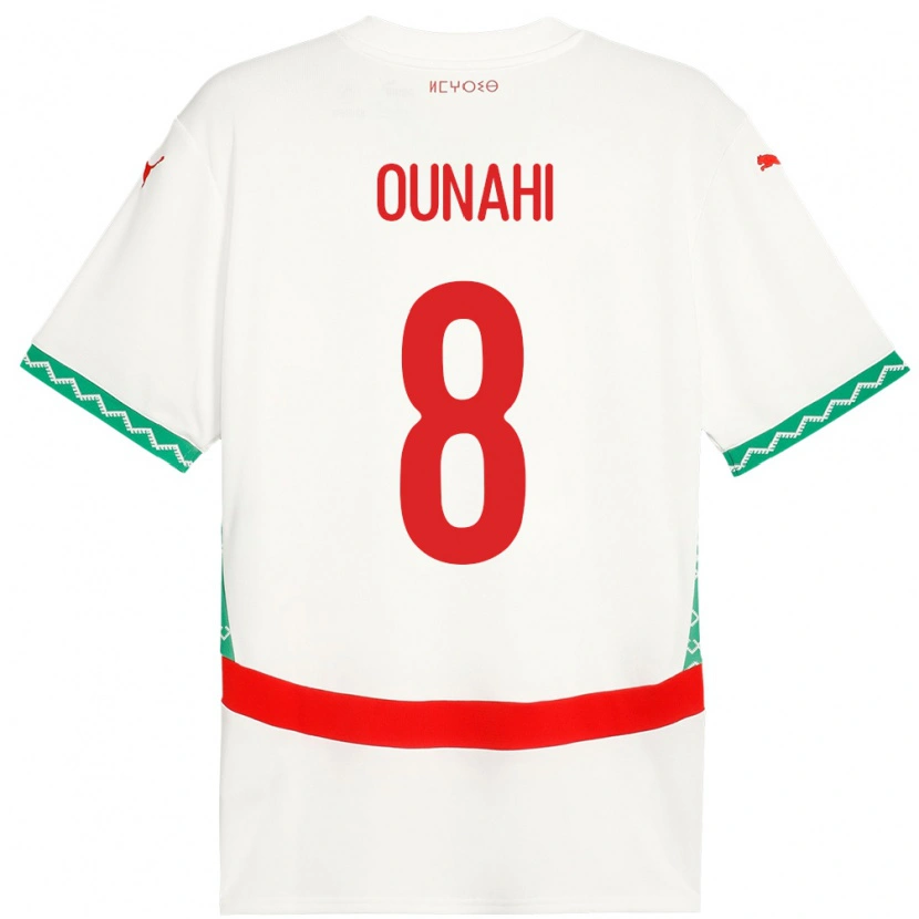 Danxen Women Morocco Azzedine Ounahi #8 White Away Jersey 24-26 T-Shirt