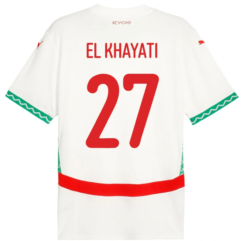 Danxen Women Morocco Ayoub El Khayati #27 White Away Jersey 24-26 T-Shirt