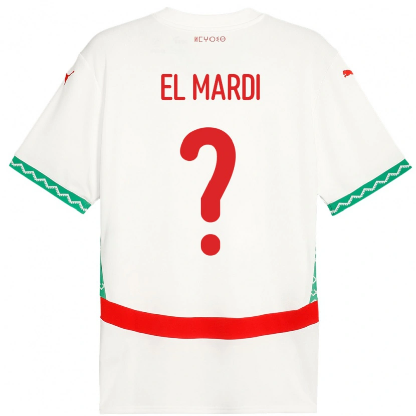 Danxen Women Morocco Ziyad El Mardi #0 White Away Jersey 24-26 T-Shirt