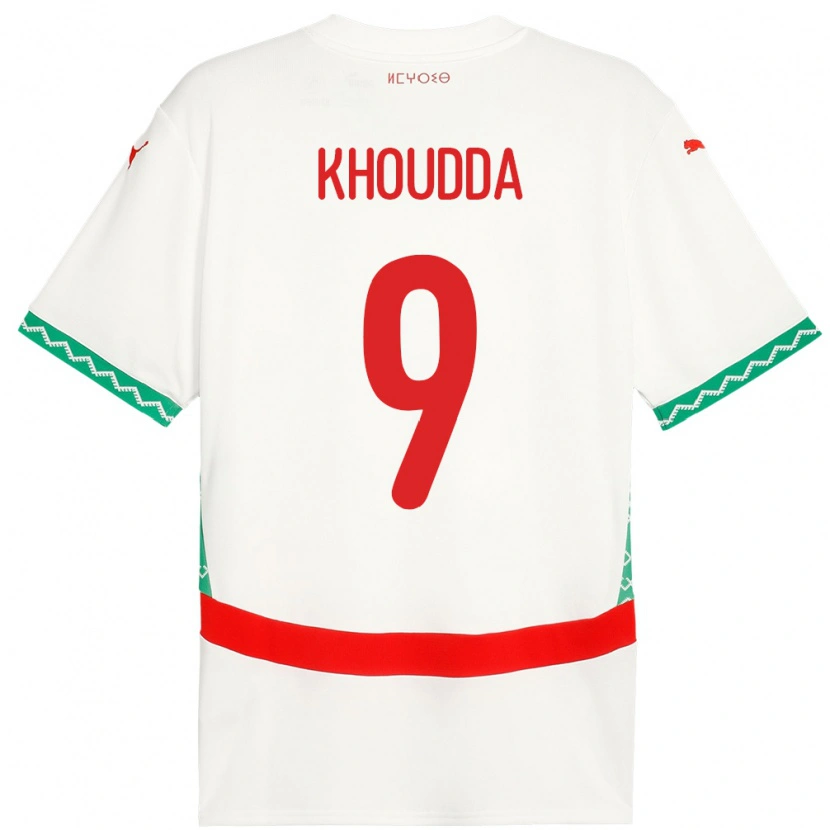 Danxen Women Morocco Youssef Khoudda #9 White Away Jersey 24-26 T-Shirt