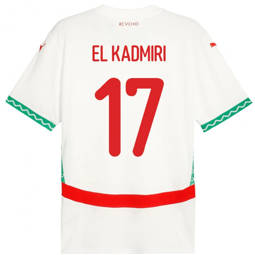 Danxen Women Morocco Ugo Lamare El Kadmiri #17 White Away Jersey 24-26 T-Shirt