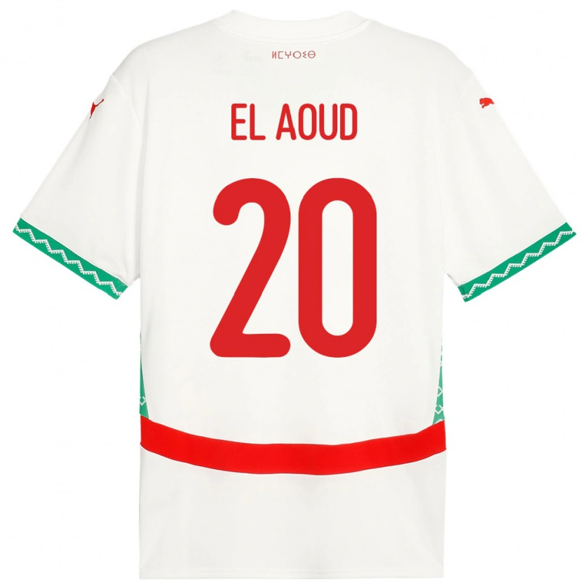 Danxen Women Morocco Ismail El Aoud #20 White Away Jersey 24-26 T-Shirt