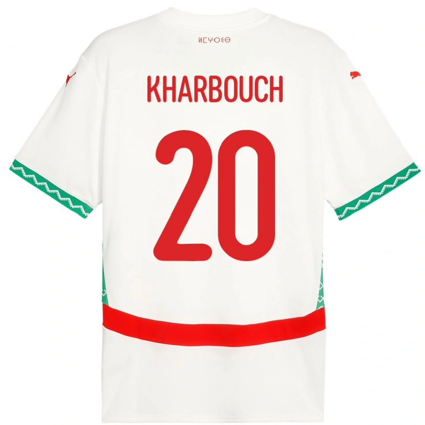 Danxen Women Morocco Yahya Kharbouch #20 White Away Jersey 24-26 T-Shirt