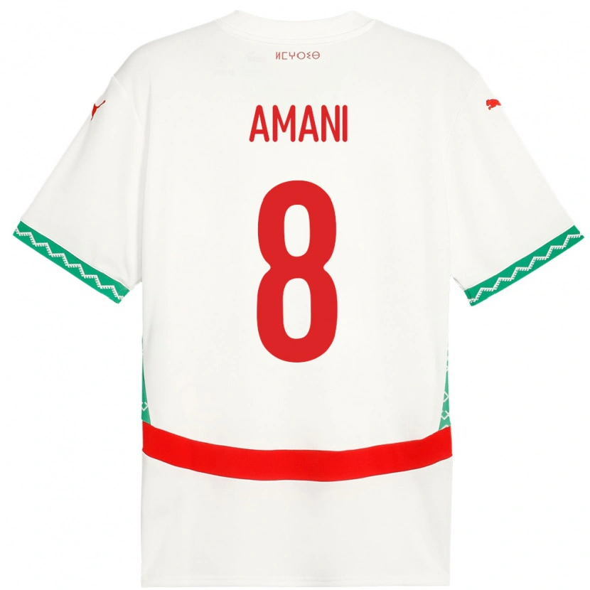 Danxen Women Morocco Salma Amani #8 White Away Jersey 24-26 T-Shirt
