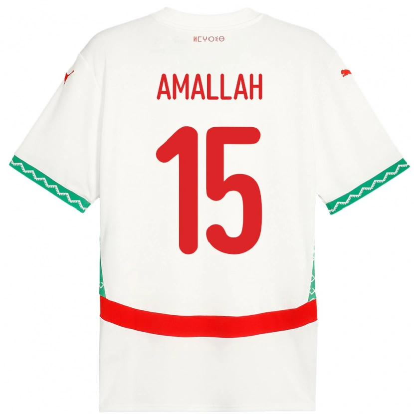 Danxen Women Morocco Selim Amallah #15 White Away Jersey 24-26 T-Shirt