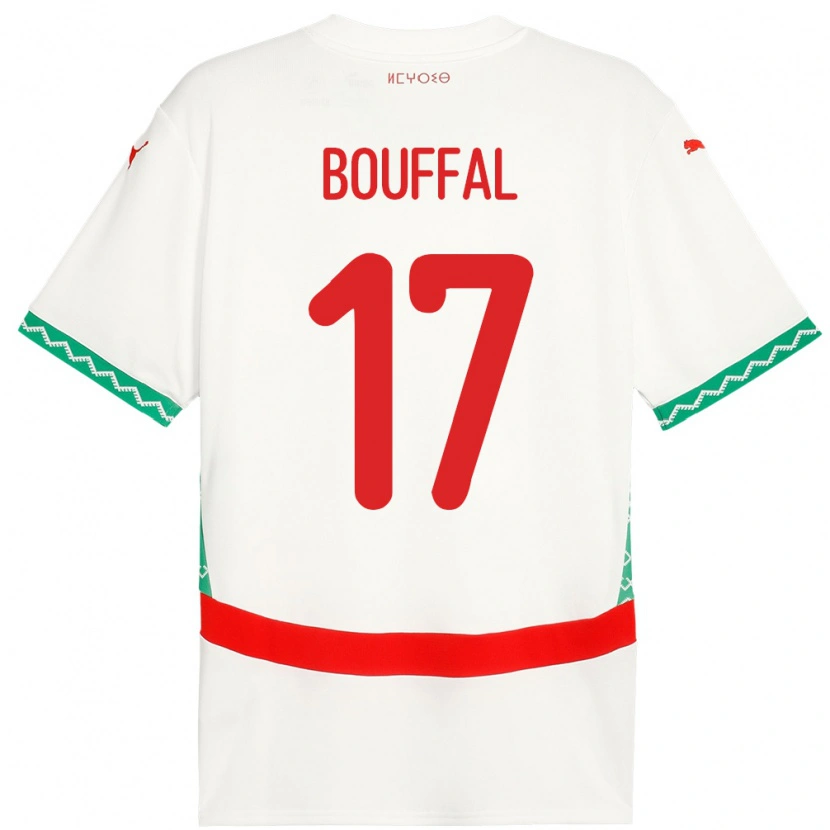 Danxen Women Morocco Soufiane Bouffal #17 White Away Jersey 24-26 T-Shirt