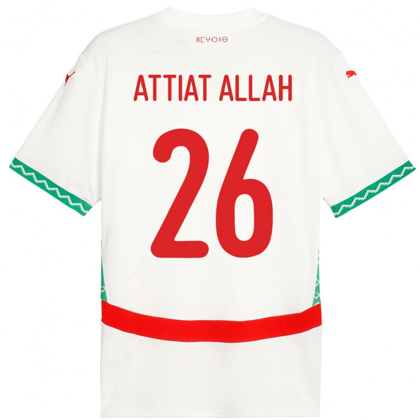 Danxen Women Morocco Yahia Attiat-Allah #26 White Away Jersey 24-26 T-Shirt