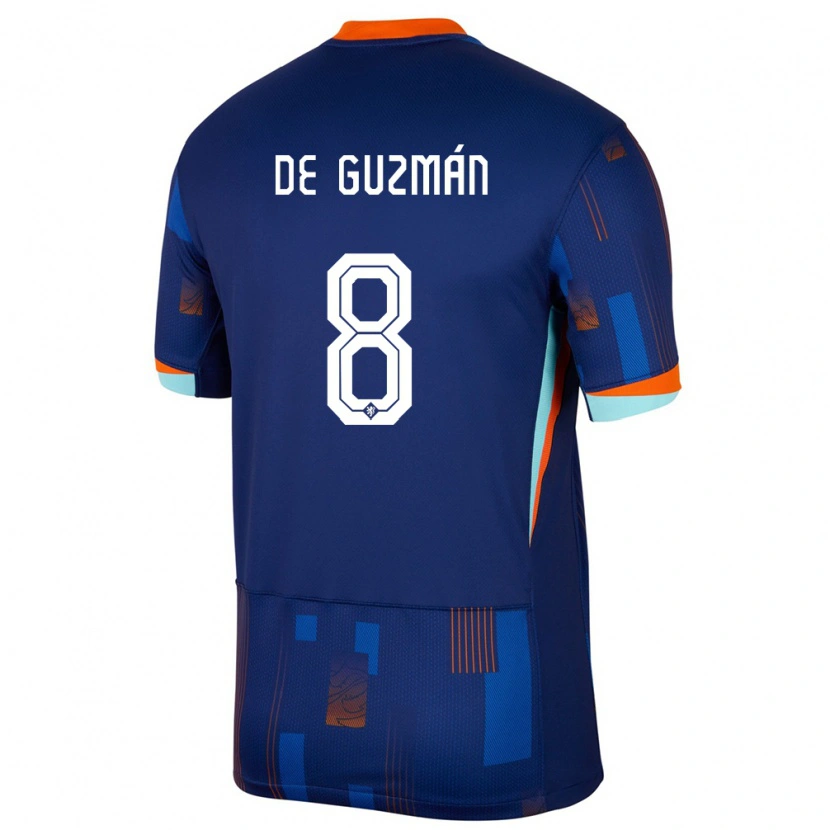 Danxen Women Netherlands Jaden De Guzmán #8 Blue Away Jersey 24-26 T-Shirt