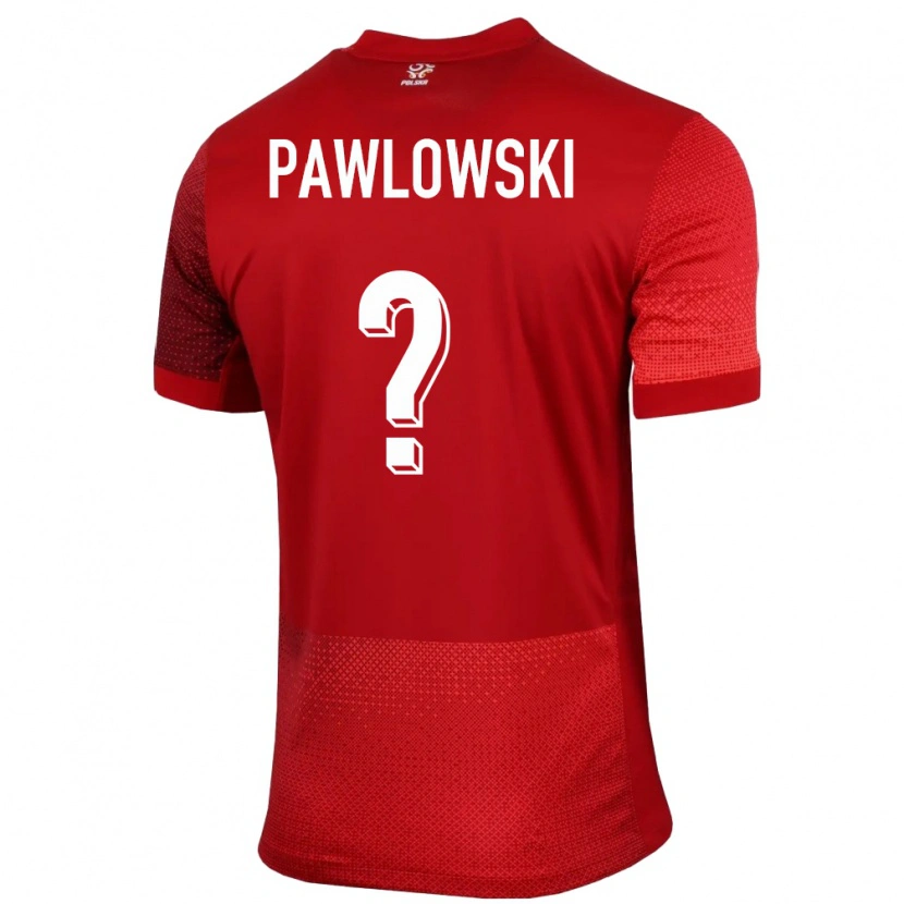 Danxen Women Poland Michal Pawlowski #0 Red Away Jersey 24-26 T-Shirt