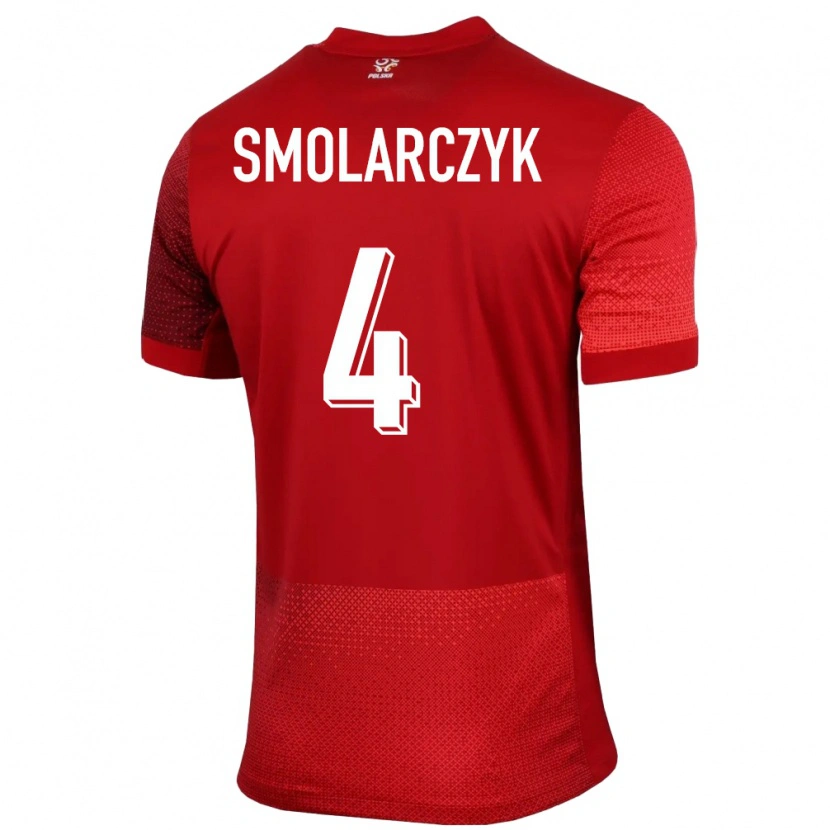 Danxen Women Poland Bartlomiej Smolarczyk #4 Red Away Jersey 24-26 T-Shirt